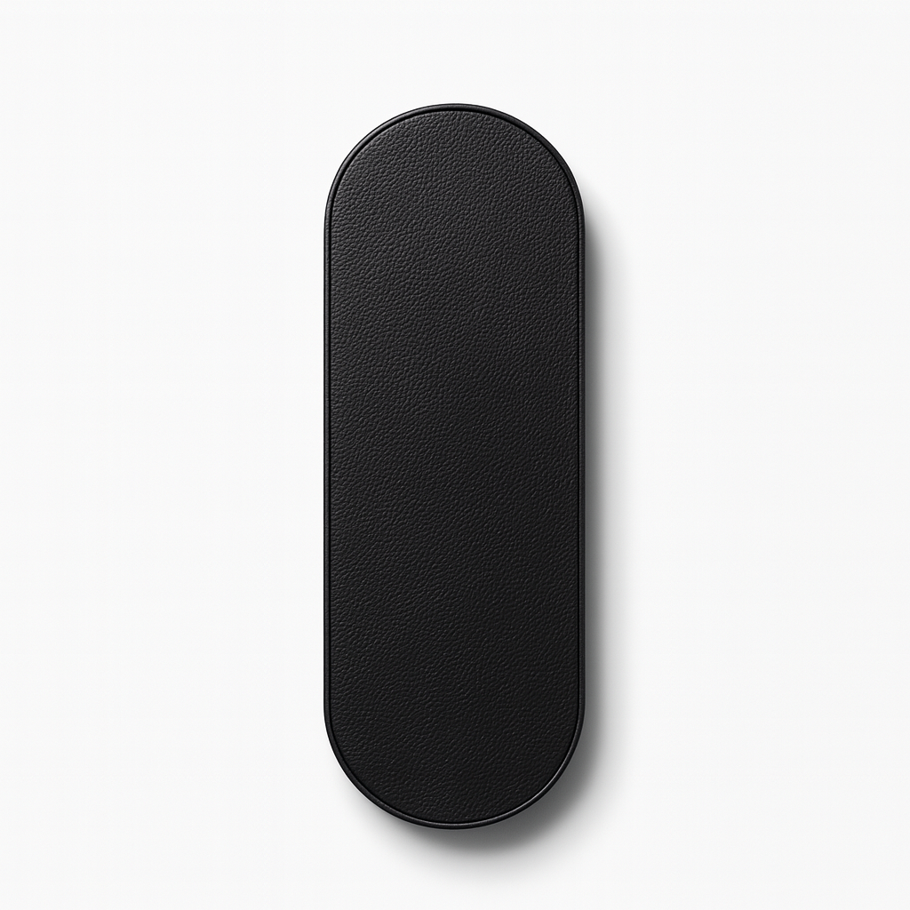 GadgetKing Telefoonhouder & Vingerhouder – Selfie Grip - Leer Look – Zwart
