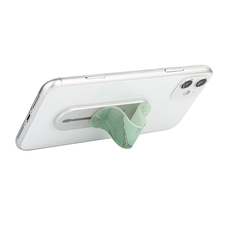 GadgetKing Telefoonhouder & Vingerhouder – Selfie Grip - Marmer Look – Groen