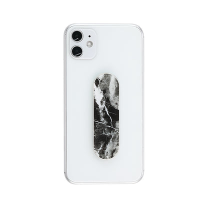 GadgetKing Telefoonhouder & Vingerhouder – Selfie Grip - Marmer Look – Zwart/Wit