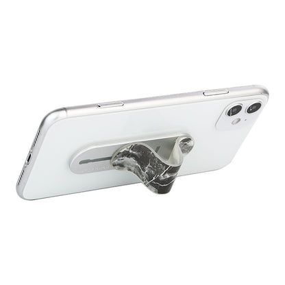 GadgetKing Telefoonhouder & Vingerhouder – Selfie Grip - Marmer Look – Zwart/Wit
