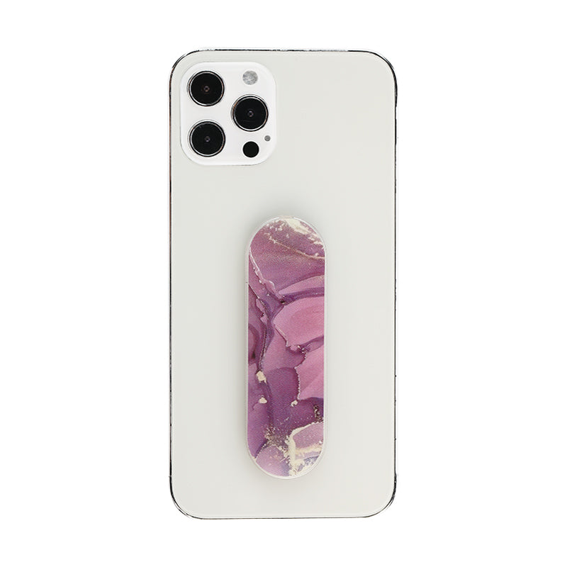 GadgetKing Telefoonhouder & Vingerhouder – Selfie Grip - Marmer Look – Paars
