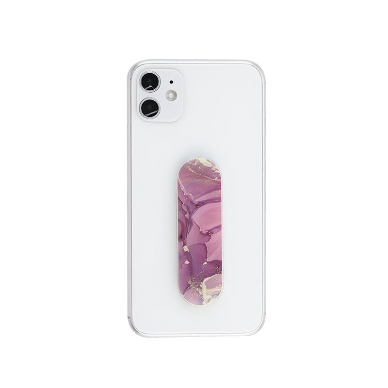 GadgetKing Telefoonhouder & Vingerhouder – Selfie Grip - Marmer Look – Paars