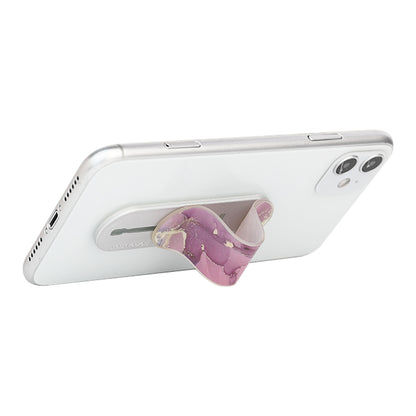 GadgetKing Telefoonhouder & Vingerhouder – Selfie Grip - Marmer Look – Paars