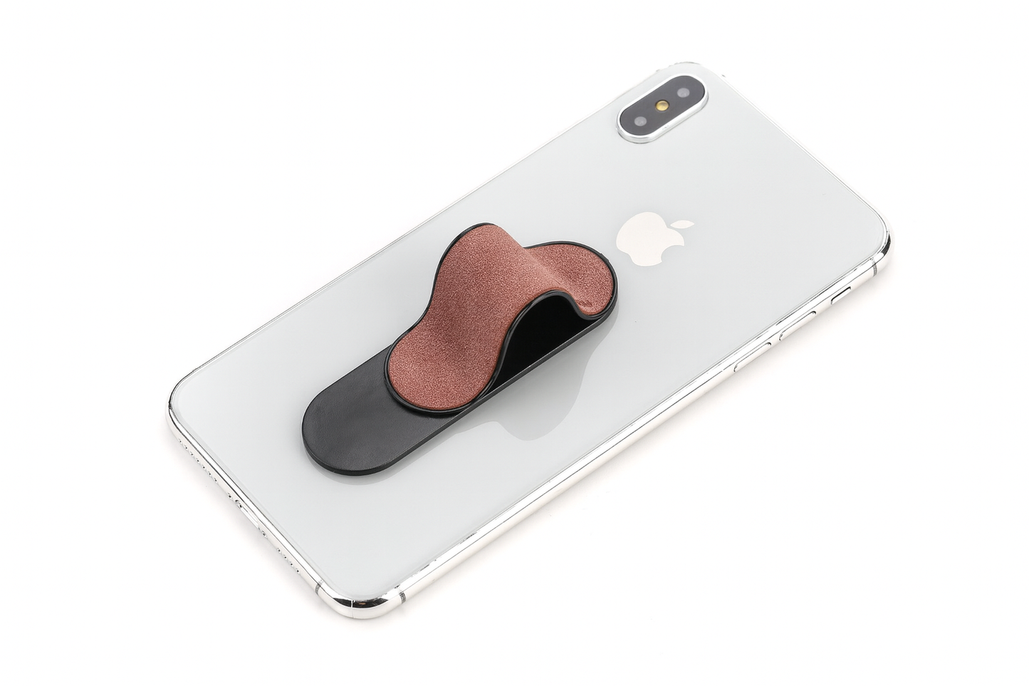GadgetKing Telefoonhouder & Vingerhouder – Selfie Grip - Suede Look – Bruin