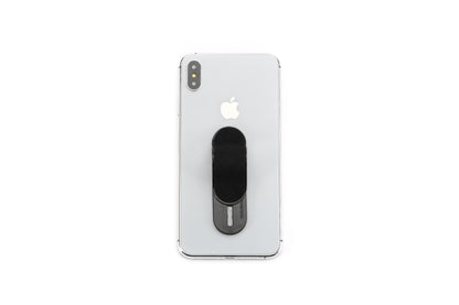 GadgetKing Telefoonhouder & Vingerhouder – Selfie Grip - Suède Look – Zwart