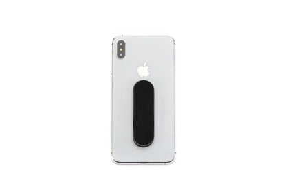 GadgetKing Telefoonhouder & Vingerhouder – Selfie Grip - Suède Look – Zwart