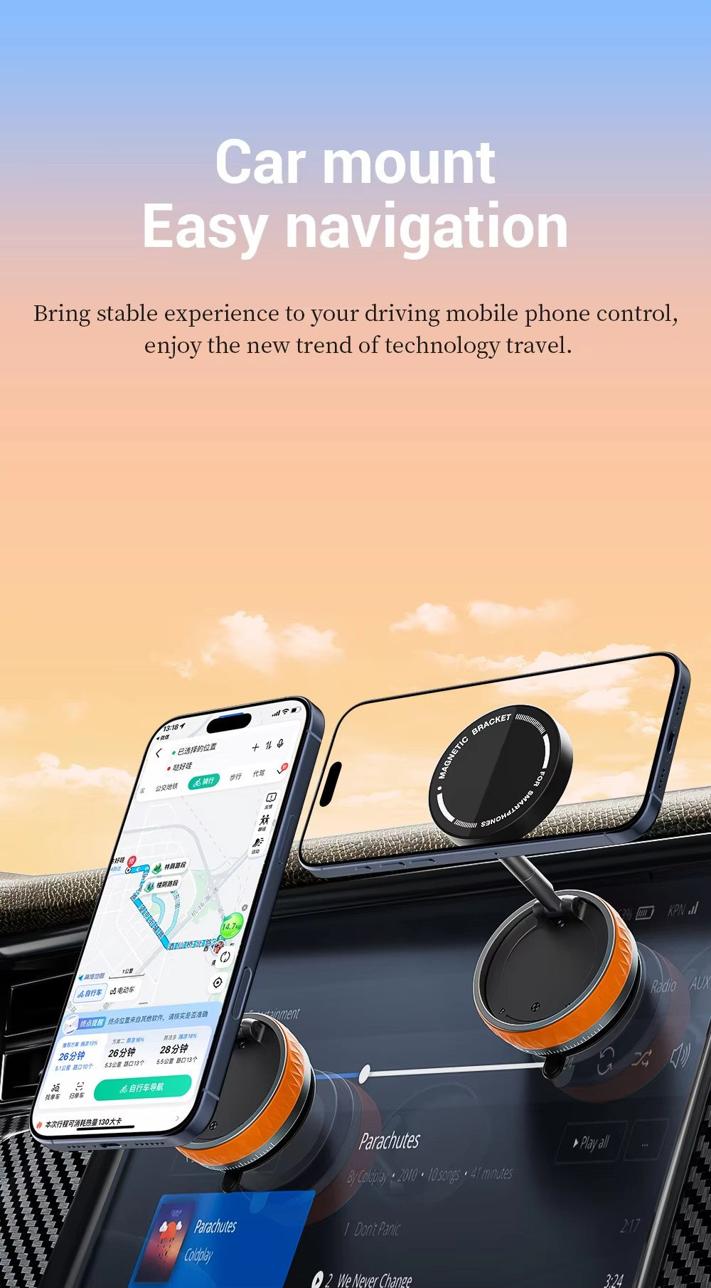 Magnetic Car Phone Holder Stand