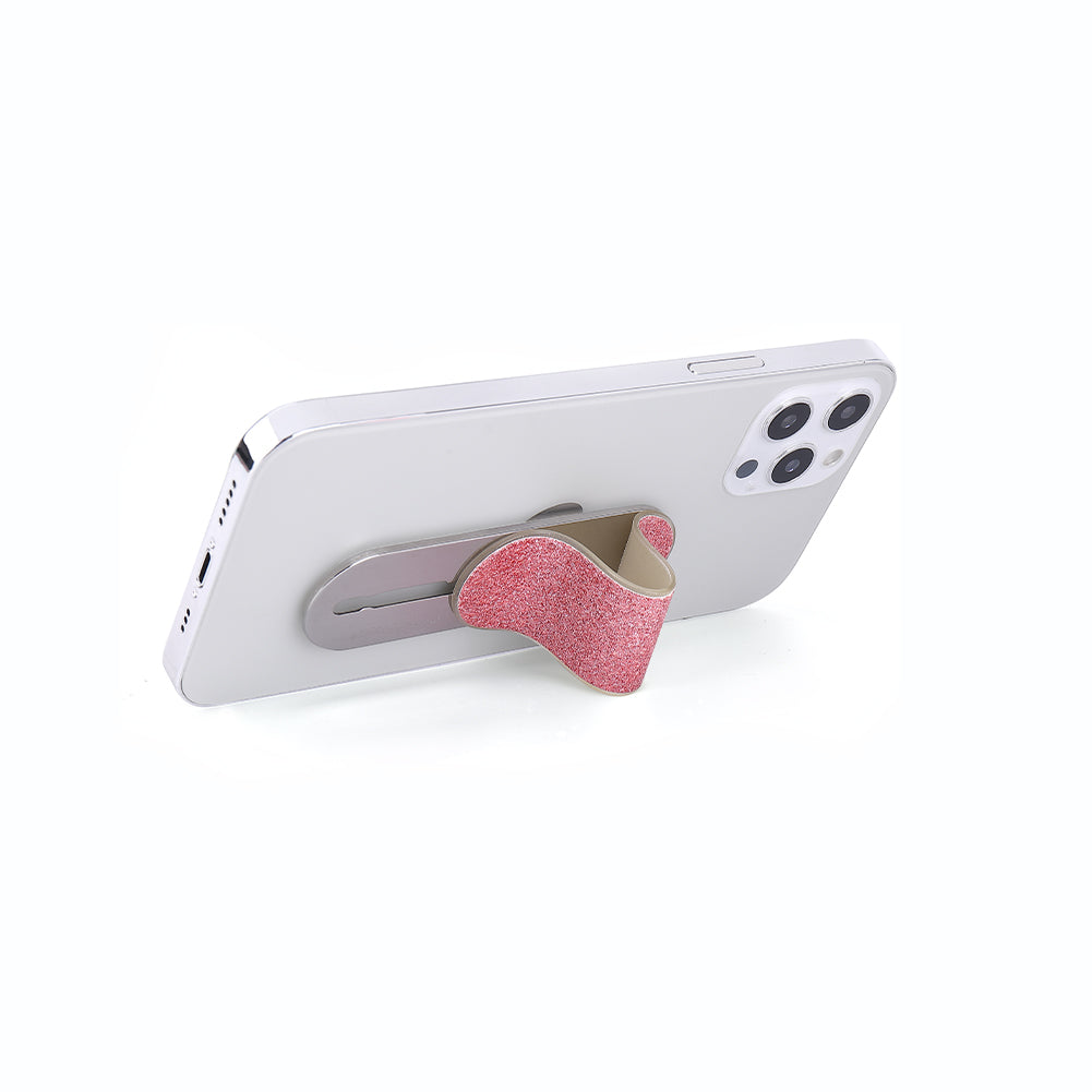 GadgetKing Telefoonhouder & Vingerhouder – Selfie Grip - Glitter – Oranje