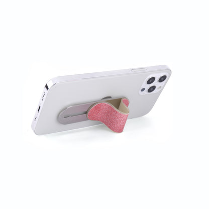 GadgetKing Telefoonhouder & Vingerhouder – Selfie Grip - Glitter – Oranje