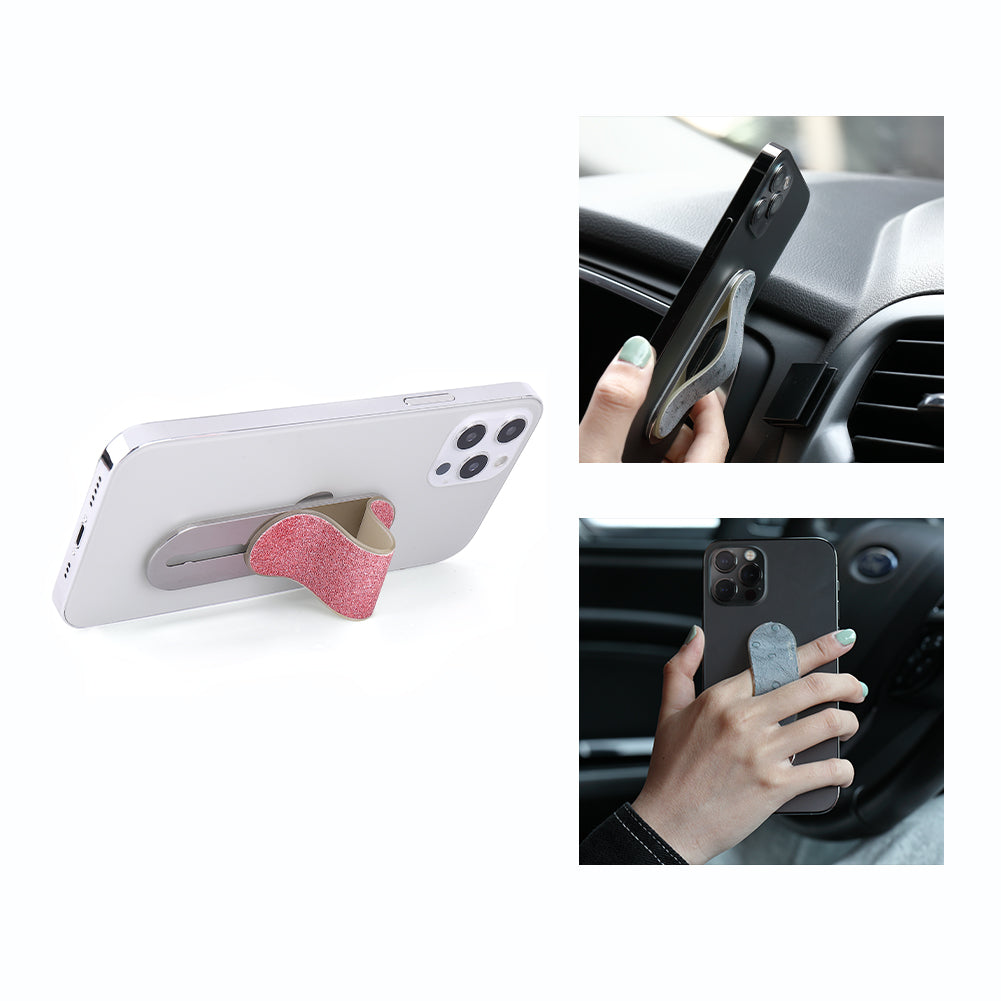 GadgetKing Telefoonhouder & Vingerhouder – Selfie Grip - Glitter – Oranje