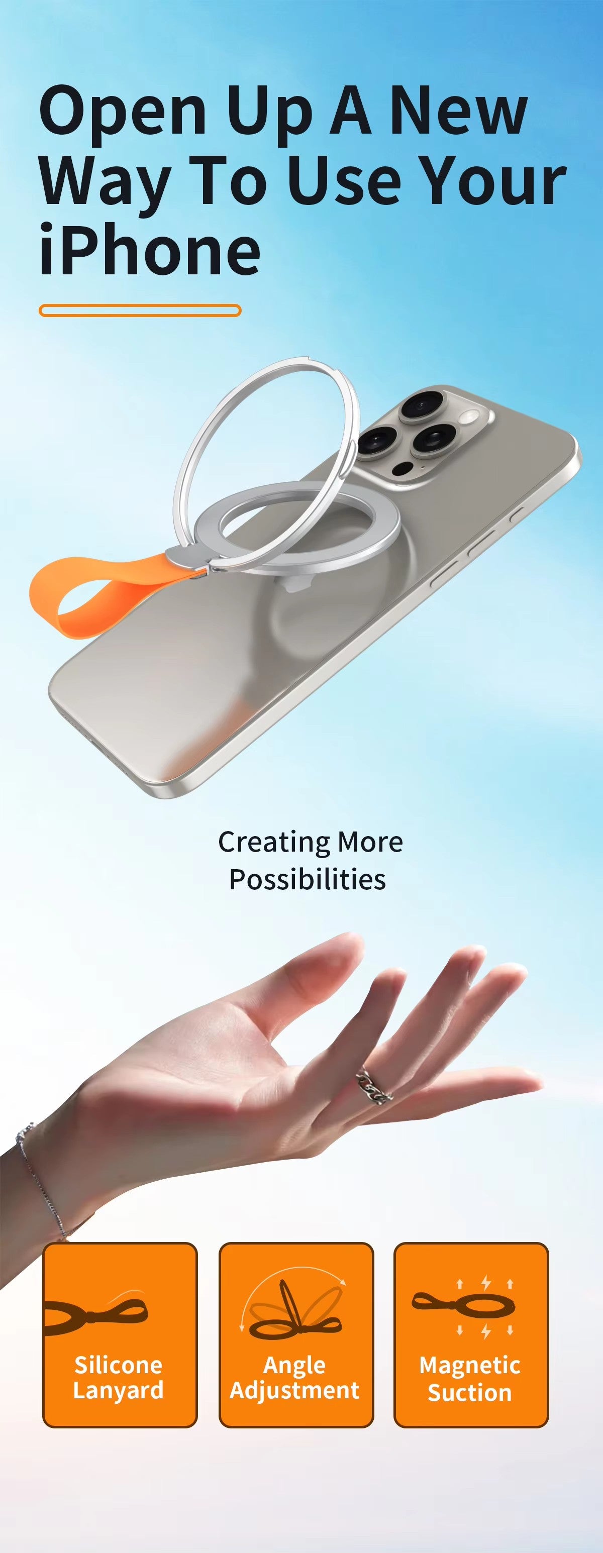 MagSafe Magnetic Cell Phone Ring